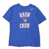 Vintage T-Shirts * | Vintage Brew Crew Nike T-Shirt Large Blue Cotton