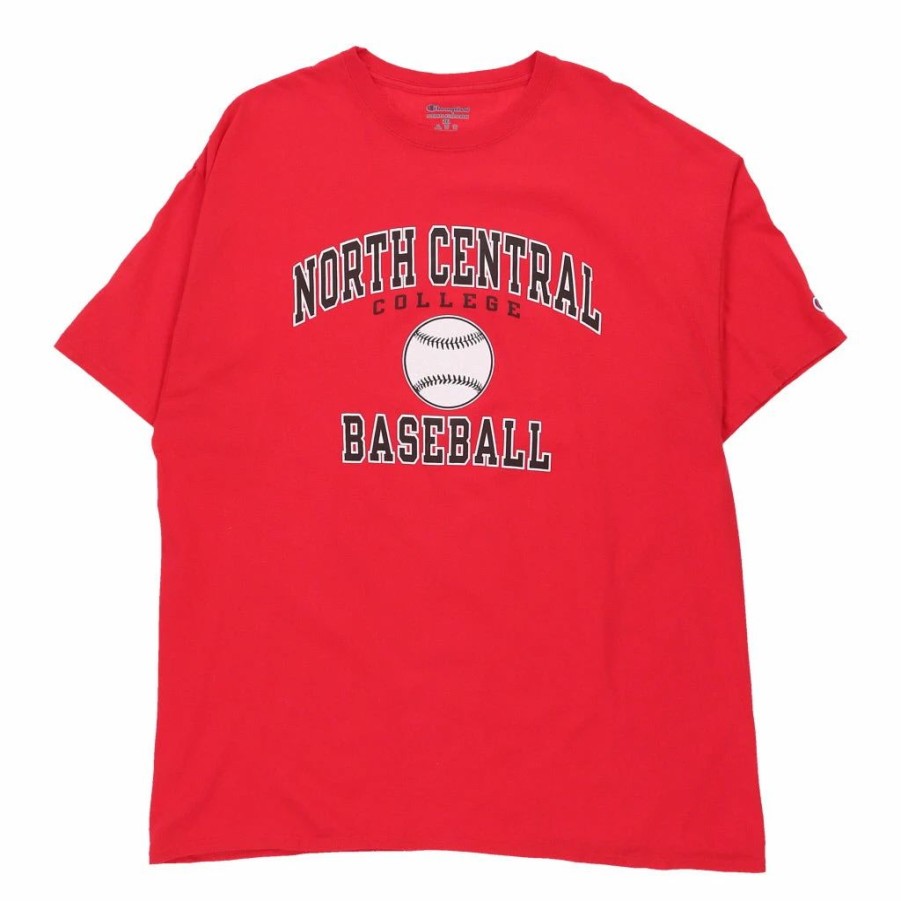 Vintage T-Shirts * | Vintage North Central College Baseball Champion T-Shirt 2Xl Red Cotton