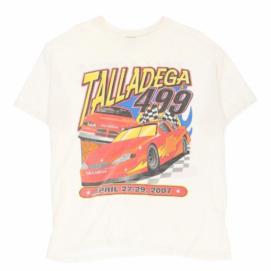 Vintage T-Shirts * | Vintage Talladega 499 2007 Gildan T-Shirt Large White Cotton