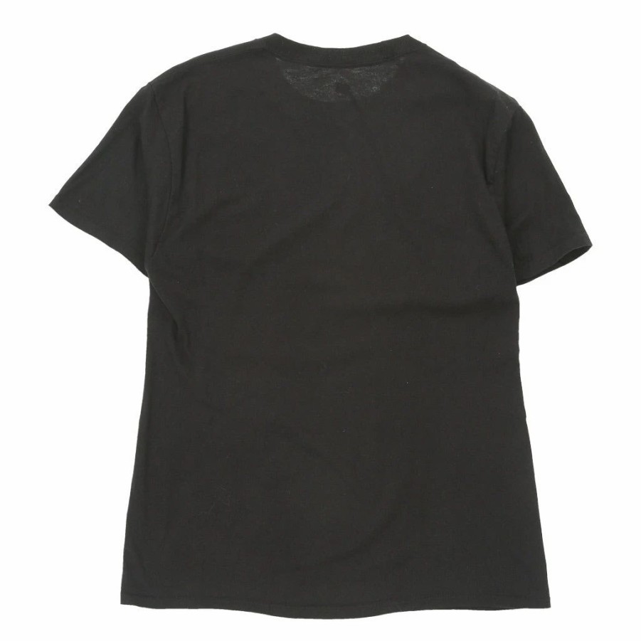 Vintage T-Shirts * | Vintage Hanes T-Shirt Medium Black Cotton