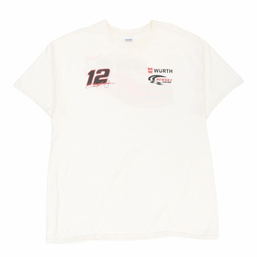 Vintage T-Shirts * | Vintage Penske Racing Gildan T-Shirt Xl White Cotton