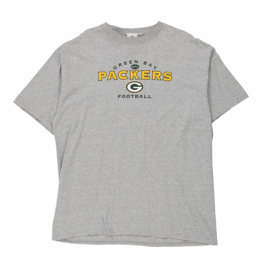 Vintage T-Shirts * | Vintage Green Bay Packers Nfl T-Shirt Xl Grey Cotton