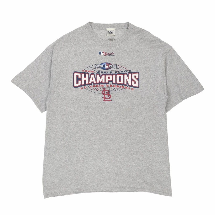 Vintage T-Shirts * | Vintage St. Louis Cardinals 2006 Champions Lee Sport T-Shirt 2Xl Grey Cotton