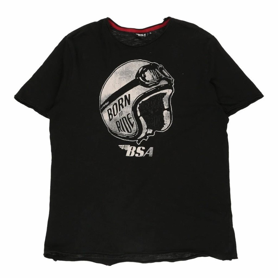 Vintage T-Shirts * | Vintage Bsa Motorcycles T-Shirt Xl Black Cotton