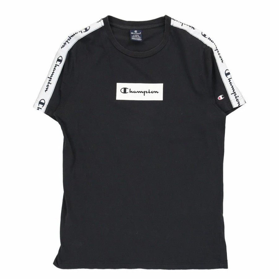 Vintage T-Shirts * | Vintage Champion T-Shirt Large Black Cotton