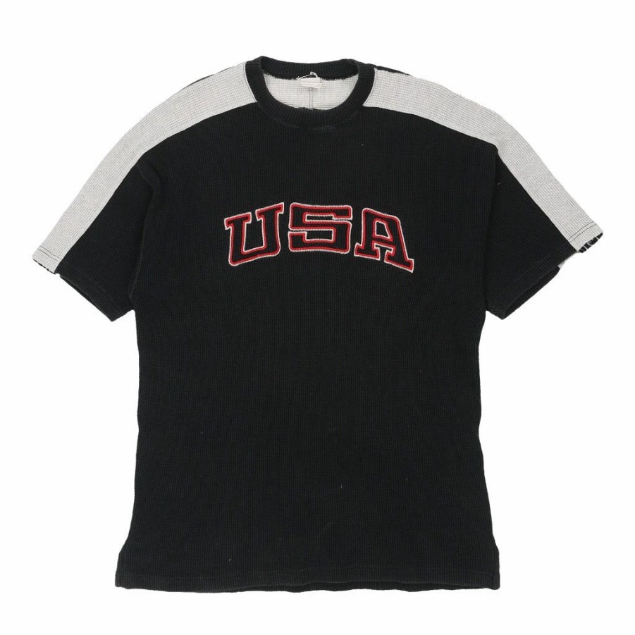 Vintage T-Shirts * | Vintage Usa Champion T-Shirt Large Black Cotton