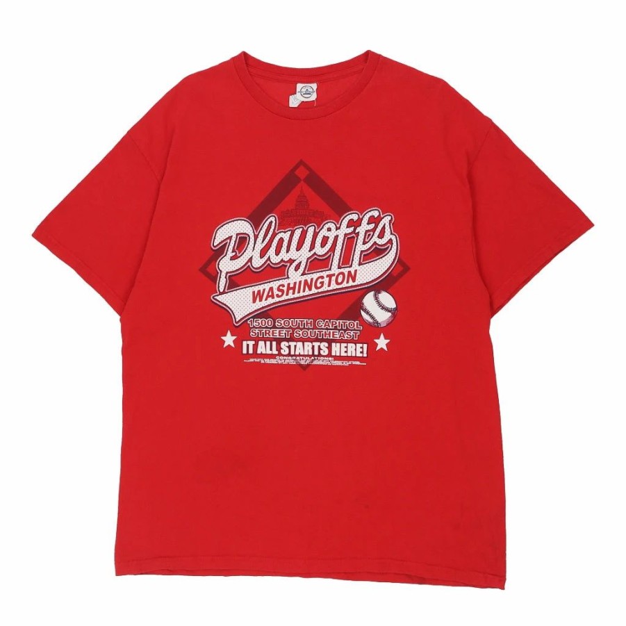 Vintage T-Shirts * | Vintage Playoffs Washington Delta T-Shirt Xl Red Cotton