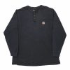 Vintage T-Shirts * | Vintage Carhartt Long Sleeve T-Shirt 2Xl Black Cotton