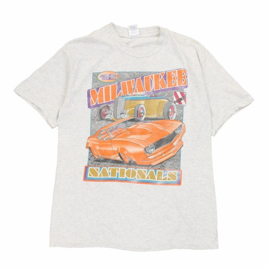 Vintage T-Shirts * | Vintage Nrsa Milwaukee Nationals 2005 Gildan T-Shirt Medium Grey Cotton