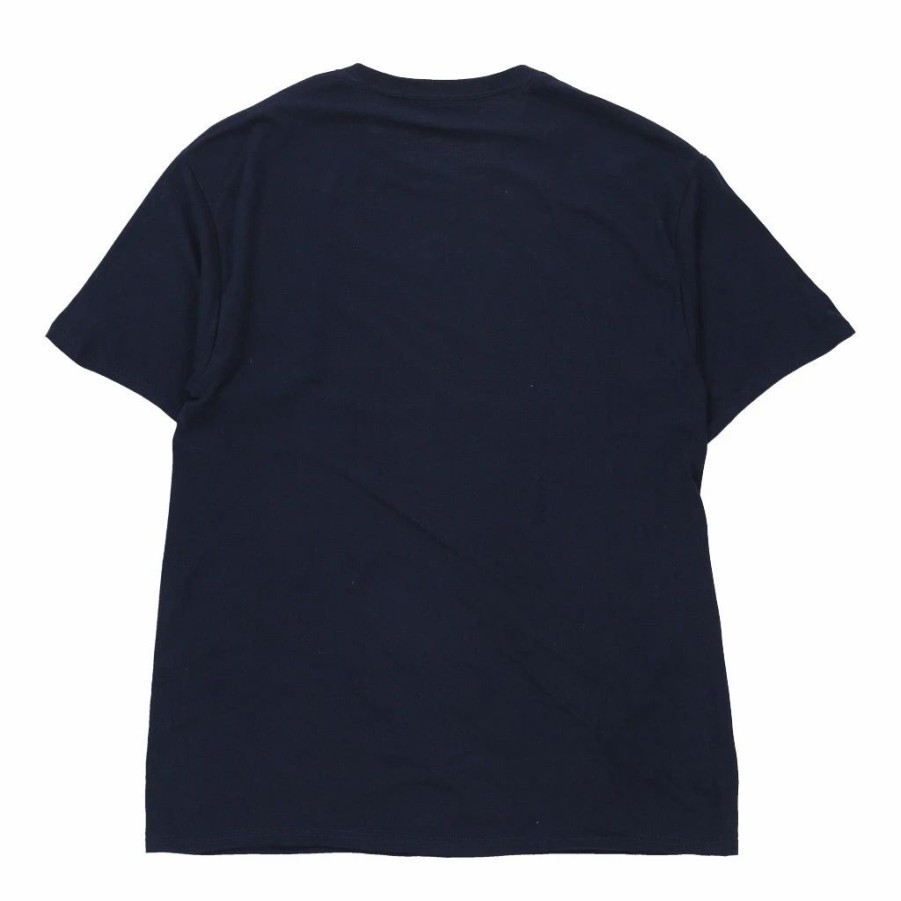 Vintage T-Shirts * | Vintage Fruit Of The Loom T-Shirt Large Navy Cotton