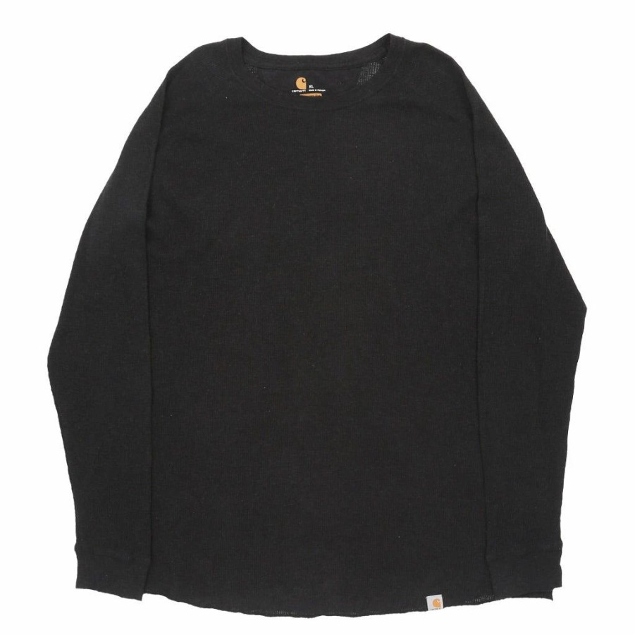 Vintage T-Shirts * | Vintage Carhartt Long Sleeve T-Shirt Xl Black Cotton