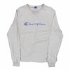 Vintage T-Shirts * | Vintage Champion Long Sleeve T-Shirt Large Grey Cotton