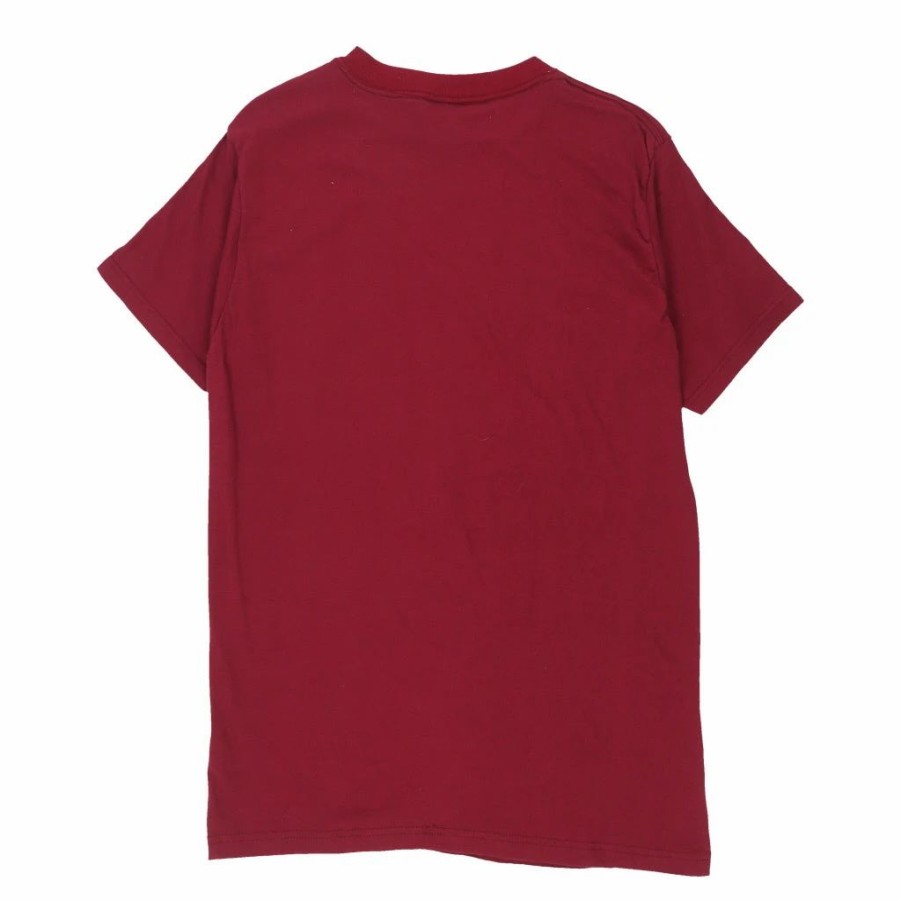 Vintage T-Shirts * | Vintage New York 2000 Fruit Of The Loom T-Shirt Medium Burgundy Cotton