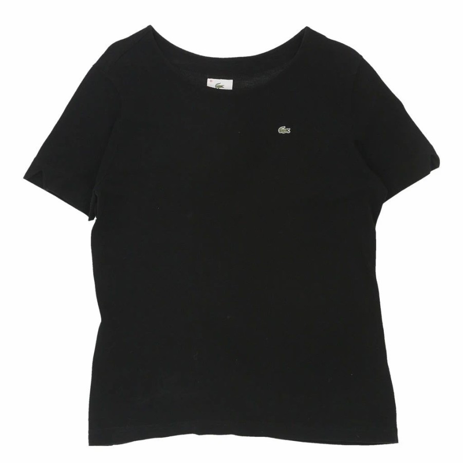 Vintage T-Shirts * | Vintage Lacoste T-Shirt Large Black Cotton