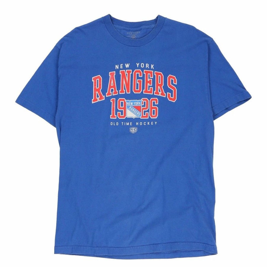 Vintage T-Shirts * | Vintage New York Rangers 1926 Nhl T-Shirt Large Blue Cotton