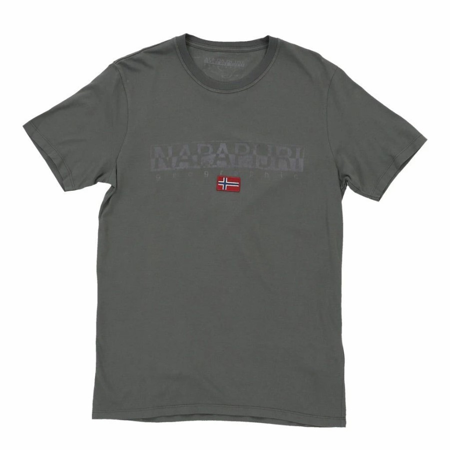 Vintage T-Shirts * | Vintage Napapijri T-Shirt Medium Grey Cotton