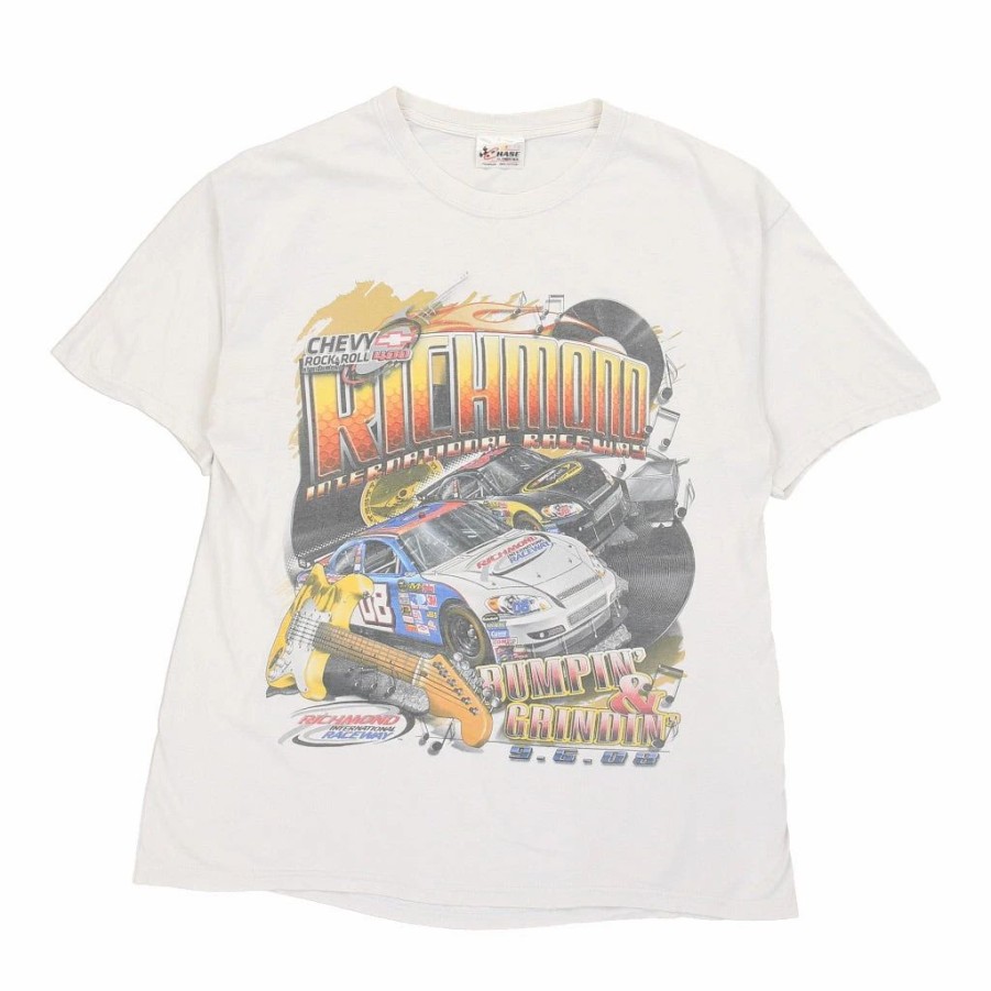 Vintage T-Shirts * | Vintage Chevy Rock N Roll 400 2008 Chase Authentics T-Shirt Xl White Cotton