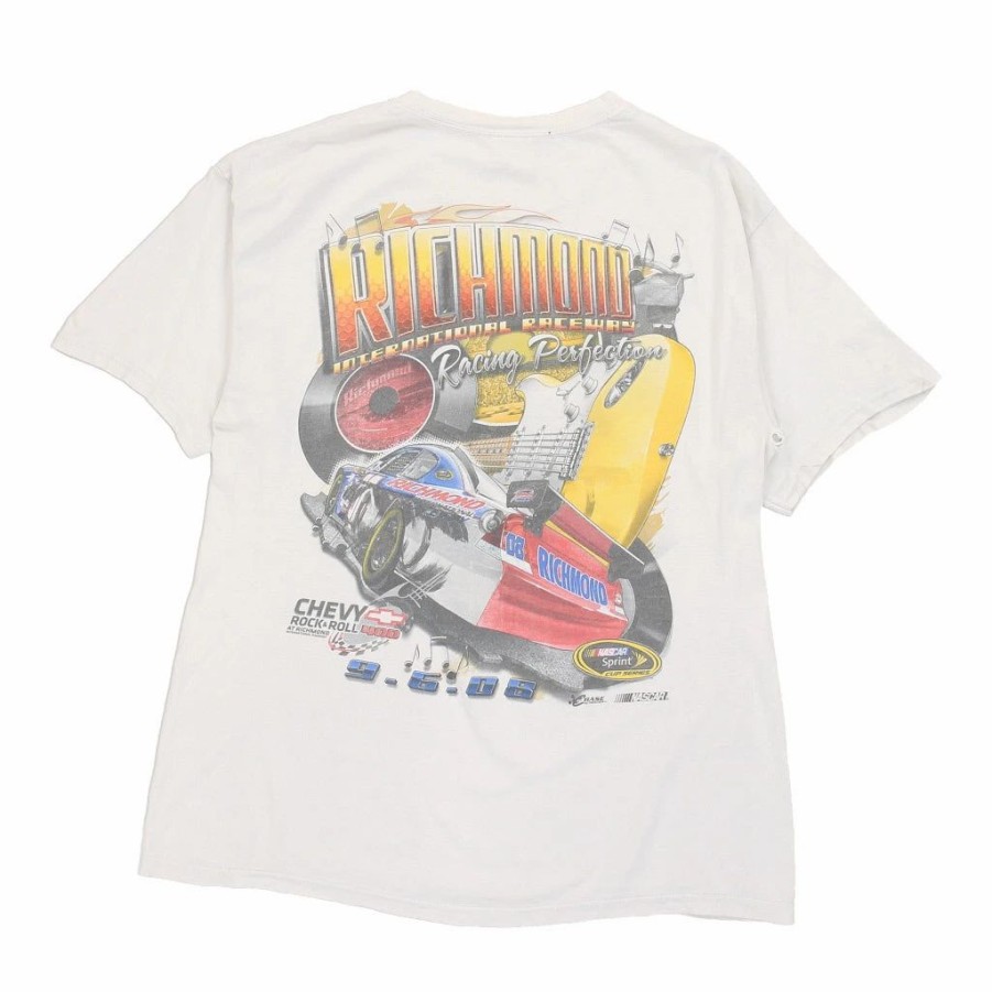 Vintage T-Shirts * | Vintage Chevy Rock N Roll 400 2008 Chase Authentics T-Shirt Xl White Cotton