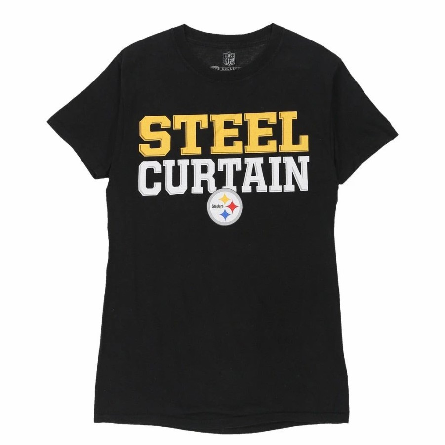 Vintage T-Shirts * | Vintage Steelers Nfl T-Shirt Small Black Cotton