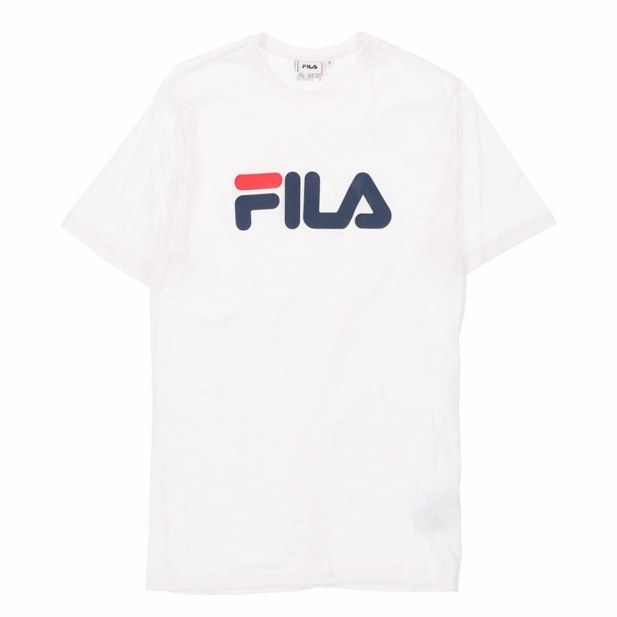 Vintage T-Shirts * | Vintage Fila T-Shirt Small White Cotton