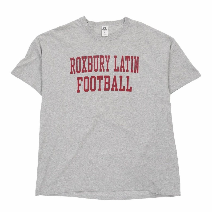 Vintage T-Shirts * | Vintage Roxbury Latin Football Russell Athletic T-Shirt Xl Grey Cotton