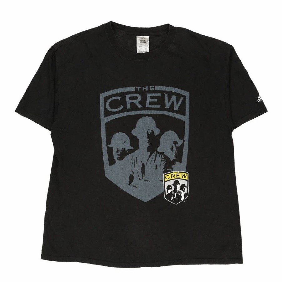 Vintage T-Shirts * | Vintage Columbus Crew Adidas T-Shirt Large Black Cotton