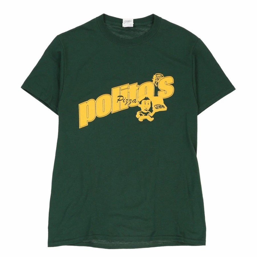 Vintage T-Shirts * | Vintage Polito'S Pizza Jerzees T-Shirt Small Green Cotton