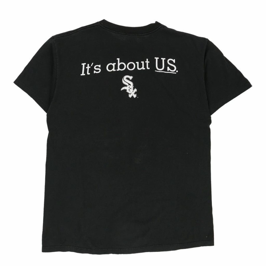 Vintage T-Shirts * | Vintage Chicago White Sox Majestic T-Shirt Xl Black Cotton