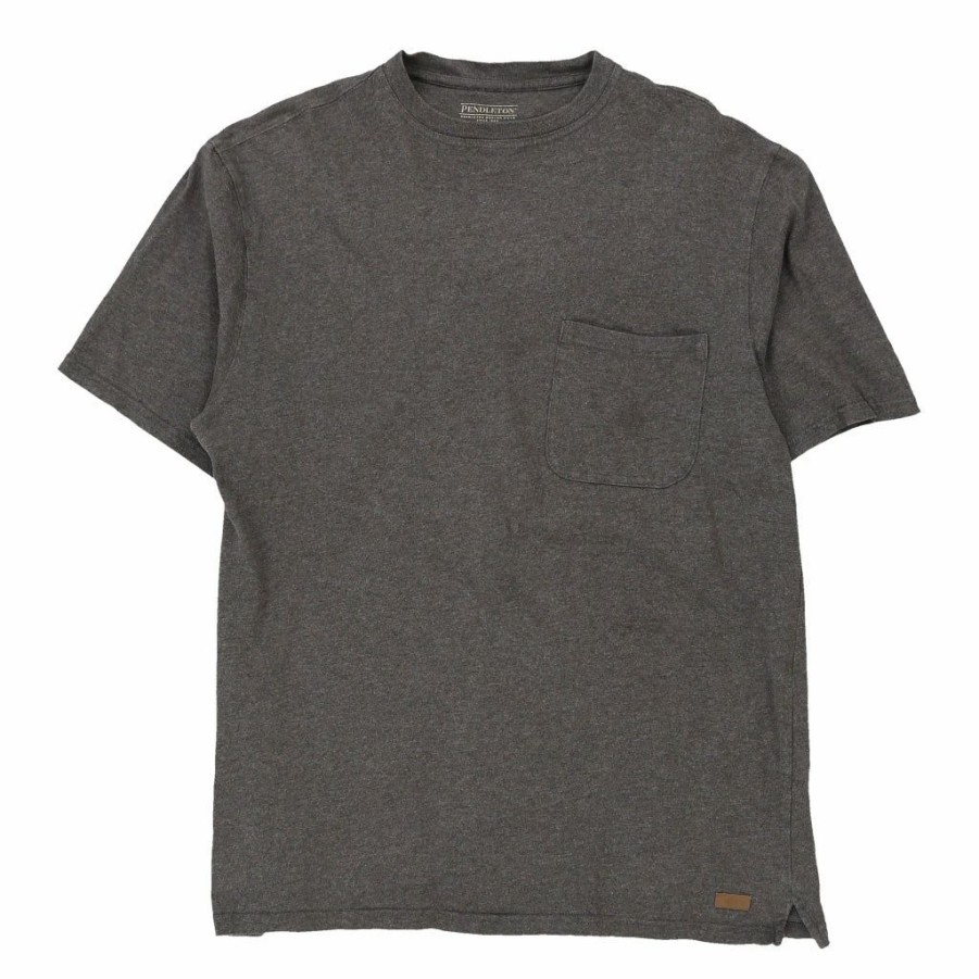 Vintage T-Shirts * | Vintage Pendleton T-Shirt Large Grey Cotton