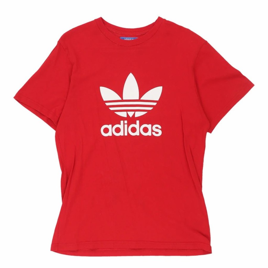 Vintage T-Shirts * | Vintage Adidas T-Shirt Medium Red Cotton