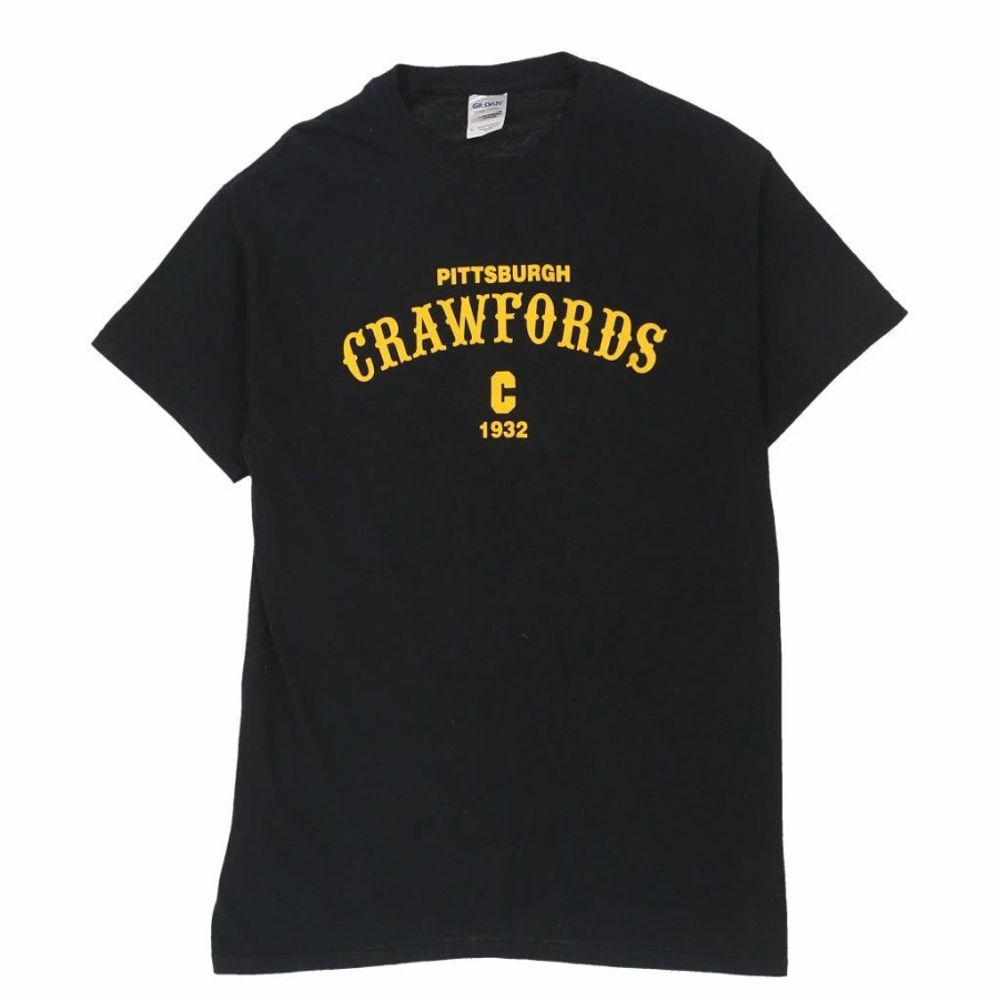 Vintage T-Shirts * | Vintage Pittsburgh Crawfords Gildan T-Shirt Medium Black Cotton