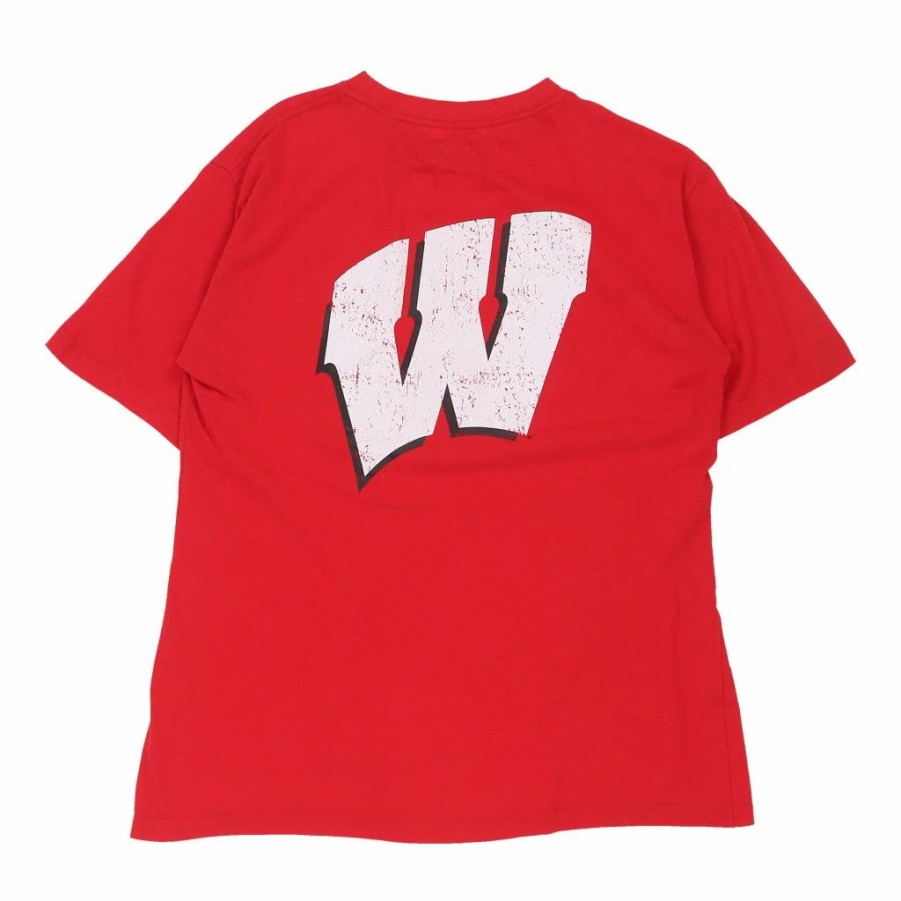 Vintage T-Shirts * | Vintage Wisconsin Badgers Pro Player T-Shirt Medium Red Cotton