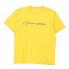 Vintage T-Shirts * | Vintage Champion T-Shirt Large Yellow Cotton