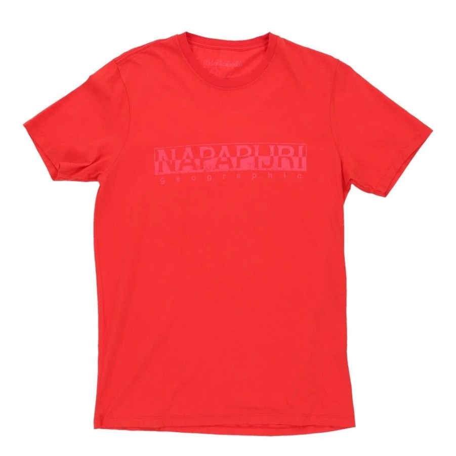 Vintage T-Shirts * | Vintage Napapijri T-Shirt Large Red Cotton