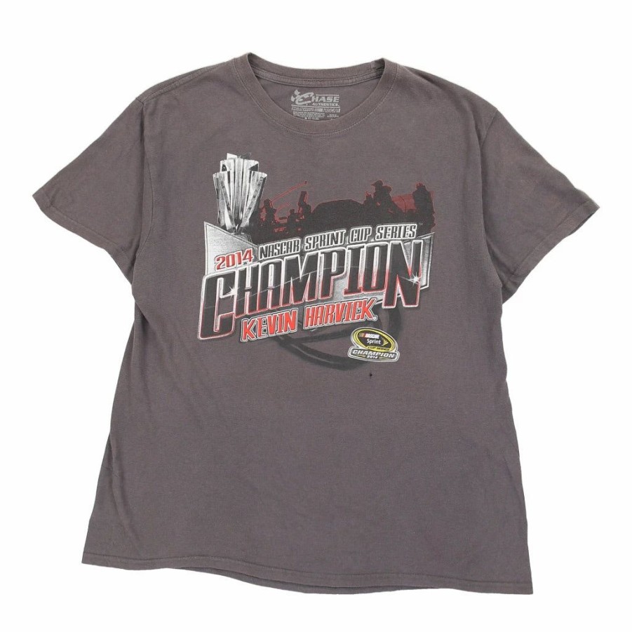 Vintage T-Shirts * | Pre-Loved Kevin Harvick 2014 Chase Authentics T-Shirt Large Grey Cotton