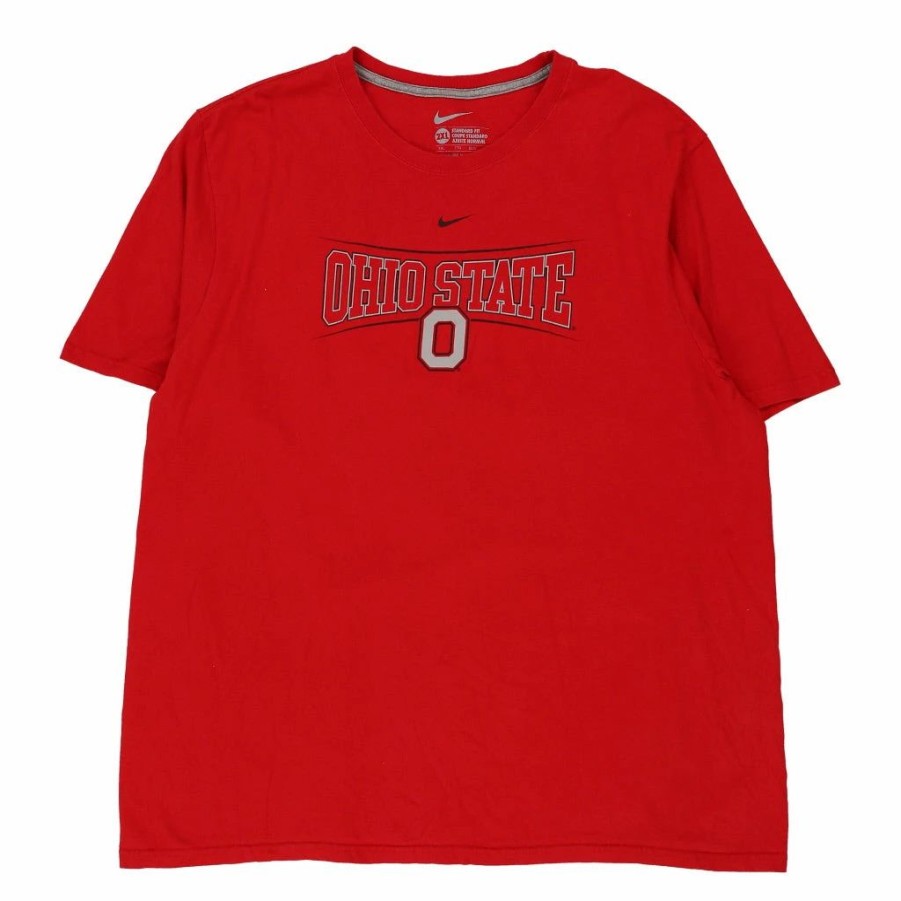 Vintage T-Shirts * | Vintage Ohio State Nike T-Shirt 2Xl Red Cotton