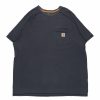 Vintage T-Shirts * | Vintage Carhartt T-Shirt 2Xl Blue Cotton