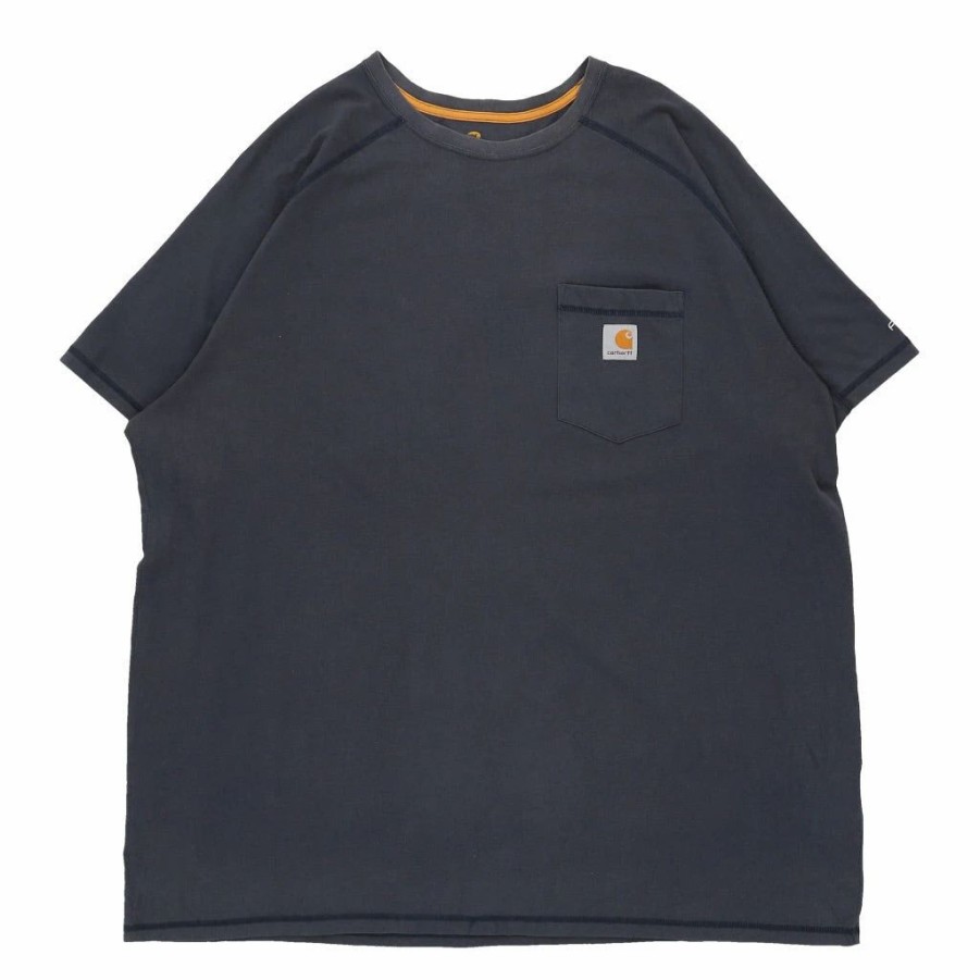 Vintage T-Shirts * | Vintage Carhartt T-Shirt 2Xl Blue Cotton