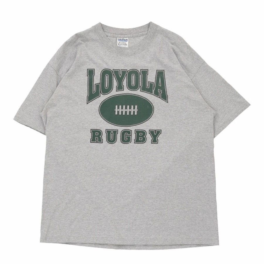 Vintage T-Shirts * | Vintage Loyola Rugby Gildan T-Shirt Xl Grey Cotton