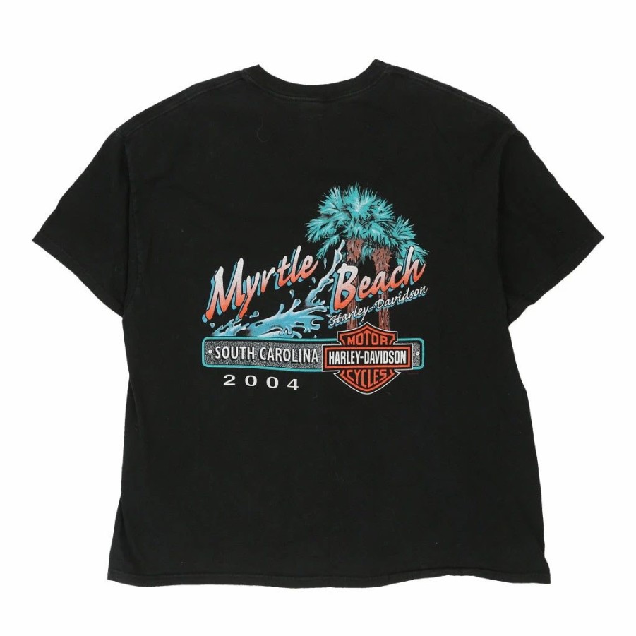 Vintage T-Shirts * | Vintage Myrtle Beach, South Carolina 2004 Harley Davidson T-Shirt Xl Black Cotton