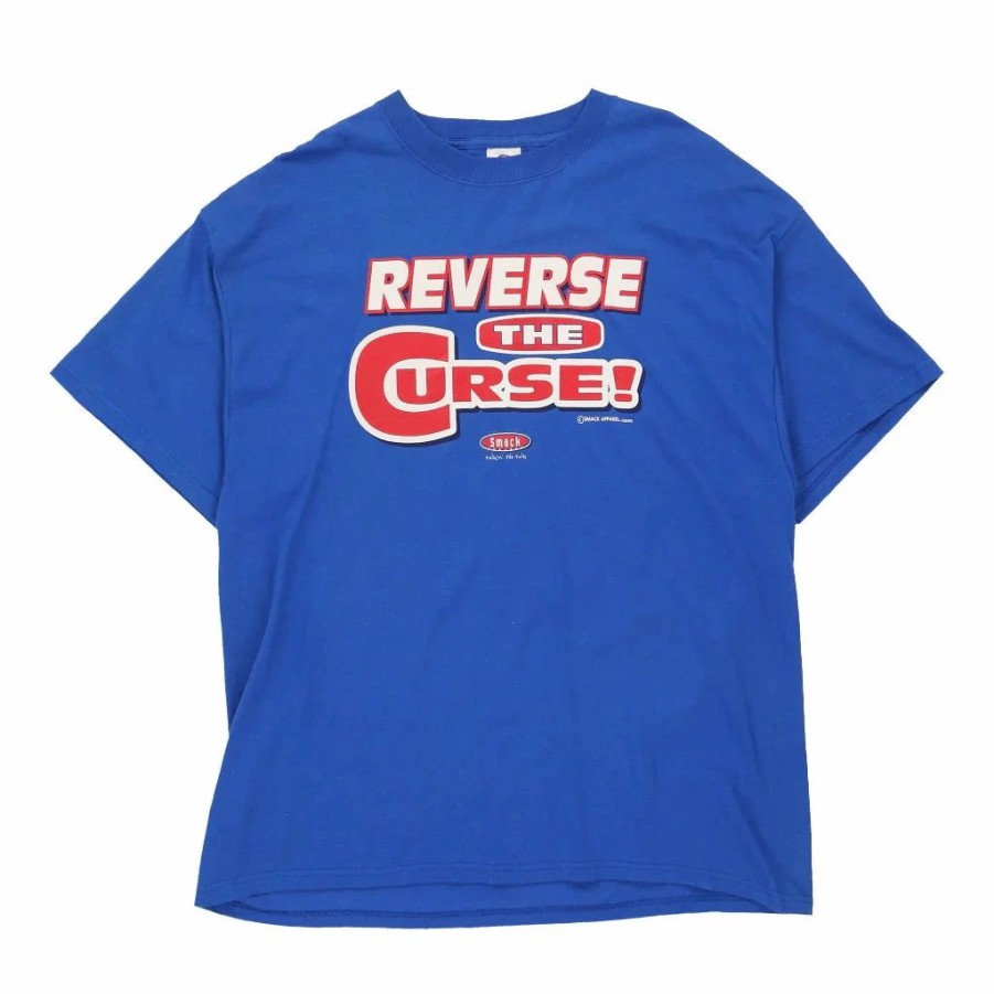 Vintage T-Shirts * | Vintage Chicago Cubs Delta T-Shirt Xl Blue Cotton