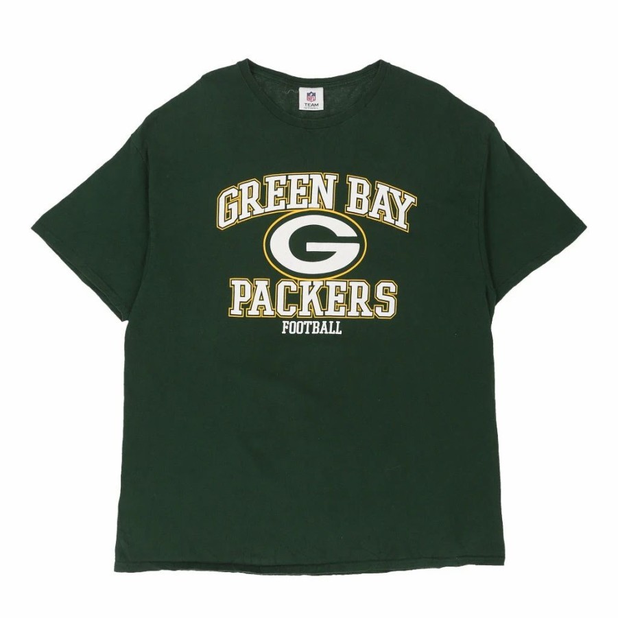 Vintage T-Shirts * | Vintage Green Bay Packers Nfl T-Shirt 2Xl Green Cotton