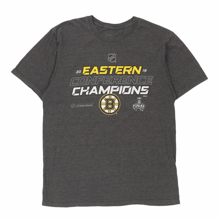 Vintage T-Shirts * | Pre-Loved Eastern Conference Champions 2019 Nhl Nhl T-Shirt Medium Grey Cotton