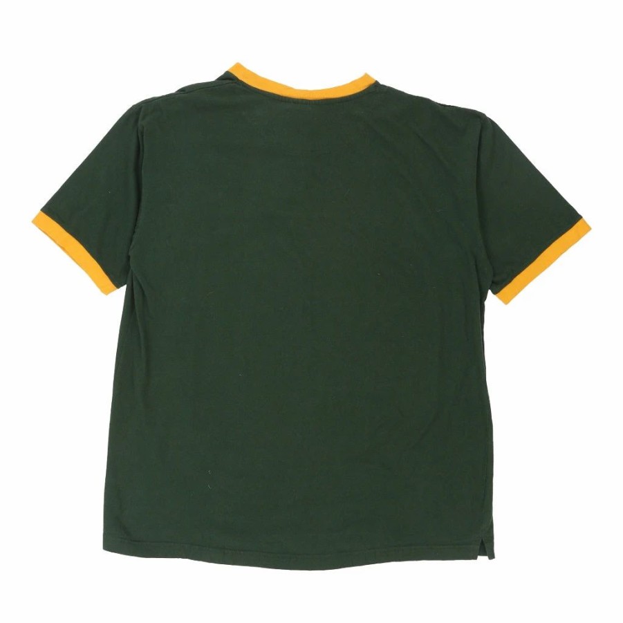 Vintage T-Shirts * | Vintage Green Bay Packers The Edge T-Shirt Large Green Cotton