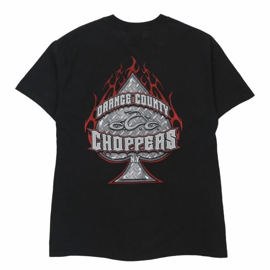 Vintage T-Shirts * | Vintage Orange County Choppers Hanes T-Shirt Medium Black Cotton