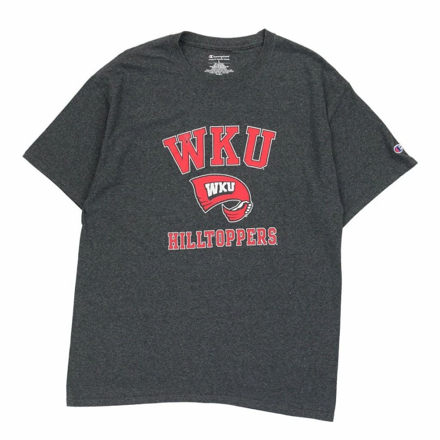 Vintage T-Shirts * | Vintage Wku Hilltoppers Champion T-Shirt Large Grey Cotton