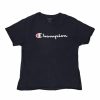 Vintage T-Shirts * | Vintage Champion T-Shirt Large Navy Cotton