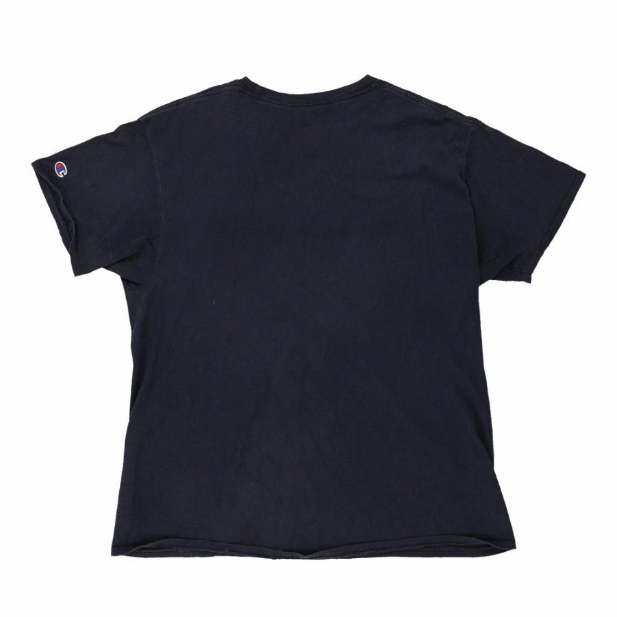 Vintage T-Shirts * | Vintage Champion T-Shirt Large Navy Cotton