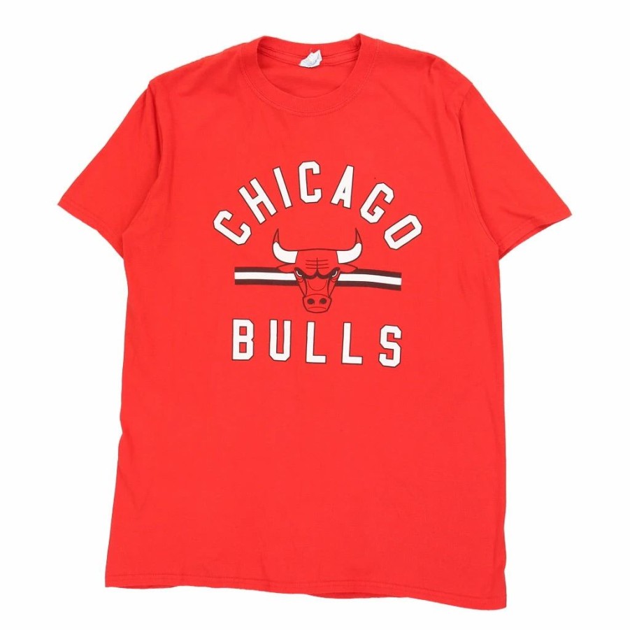 Vintage T-Shirts * | Vintage Chicago Bulls Gildan T-Shirt Large Red Cotton