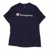 Vintage T-Shirts * | Vintage Champion T-Shirt Large Navy Cotton